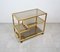 Serving Bar Cart in Brass and Smoked Glass, Italy, 1970s 3