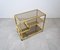 Serving Bar Cart in Brass and Smoked Glass, Italy, 1970s 6