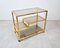 Serving Bar Cart in Brass and Smoked Glass, Italy, 1970s 9