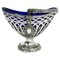 Deutscher Korb aus Silber mit blauem Glas von Storck & Sinsheimer 1