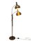 Dutch Chrome and Brown 2-Arm Globe Floor Lamp from Dijkstra 3