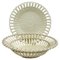 Creamware Open Weave Basket with Plate from Wedgwood, 1924-1930, Set of 2, Image 1