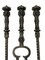 19th French Century Cast Iron Fire Dogs or Andirons with Tools, Set of 5, Image 10