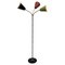 3-Arm Floor Lamp with Pierced Metal Matte Shades, 1960s 1