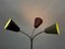 3-Arm Floor Lamp with Pierced Metal Matte Shades, 1960s, Image 3