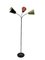 3-Arm Floor Lamp with Pierced Metal Matte Shades, 1960s, Image 7