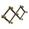 Italian Extendable Brass Coat Rack with Floral Knobs 1