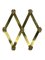 Italian Extendable Brass Coat Rack with Floral Knobs, Image 5