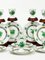 Petits Coquetiers et Plats Apponyi en Porcelaine Verte de Herend Hungary, Chine, Set de 24 2