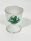 Small Chinese Porcelain Apponyi Green Bouquet Egg Cups and Plates from Herend Hungary, Set of 24, Image 5