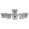 Small Chinese Porcelain Apponyi Green Bouquet Cache Pots, Set of 2 1
