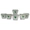 Small Chinese Porcelain Apponyi Green Bouquet Cache Pots, Set of 2, Image 1