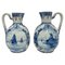 Dutch Delftware Oval Lobed Jugs with Handles from Porceleyne Fles, 1894, Set of 2 1