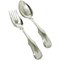 Dutch Silver Lettuce Place Setting by J. H. Eversbag & D. Van Outvoorst, 1884/86, Set of 2, Image 1