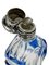 Kleine französische glasklare und blaue Flasche mit silbernem Deckel, 19. Jh 6