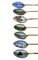 Silver and Enamel Spoons from Various Places in Europe, Set of 7 4
