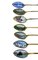 Silver and Enamel Spoons from Various Places in Europe, Set of 7, Image 4