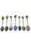 Silver and Enamel Spoons from Various Places in Europe, Set of 7, Image 2