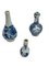 18th Century Chinese Miniature Blue and White Kangxi Porcelain Vases, Set of 3 2