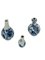 18th Century Chinese Miniature Blue and White Kangxi Porcelain Vases, Set of 3 3