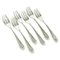 Dutch Art Deco Silver Cake Forks by W. Hooijkaas, 1920s, Set of 6 1