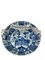 Assiette Kraak Kangxi en Porcelaine Bleue et Blanche avec Support en Argent, Chine, 1700 3