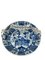 Chinese Blue and White Kraak Kangxi Porcelain Plate with Silver Bracket, 1700, Image 3