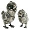 Spanish Silver Salt and Pepper Shakers in the Shape of Chicks, 1940s, Set of 2 1