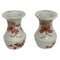 Jarrones chinos en miniatura de porcelana roja y dorada. Juego de 2, Imagen 1