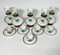 Green Porcelain Chinese Bouquet Apponyi Mocha Cups and Saucers from Herend Hungary, Set of 10, Image 3