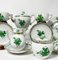 Green Porcelain Chinese Bouquet Apponyi Tea Set from Herend Hungary, Set of 10, Image 3