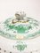 Green Porcelain Indian Basket Tureen with Handles from Herend Hungary 3