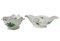 Green Porcelain Chinese Bouquet Apponyi Sauce / Gravy Boats from Herend Hungary, Set of 2, Image 2