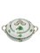 Chinese Green Bouquet Apponyi Tureen with Handles in Porcelain 2