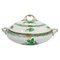 Chinese Green Bouquet Apponyi Tureen with Handles in Porcelain 1