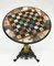 Antique Charles X Chess Table in Bronze Gilded Inlaid with Marble and Stones, Image 2