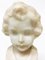 Small Alabaster Bust on Marble Base by Daniel Greiner, Germany, 1900 5