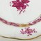 Chinese Bouquet Raspberry Porcelain Round Tray and Small Plates from Herend Hungary, Set of 9, Image 3