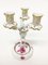 Chinese Bouquet Raspberry Porcelain Candleholders from Herend Hungary, Set of 4 3