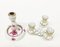 Chinese Bouquet Raspberry Porcelain Candleholders from Herend Hungary, Set of 4 5