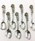 Silver Pastry Forks, Teaspoons and Sugar Scoop by Christoph Widmann, Germany, Set of 13 3