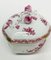 Caja, plato y plato para tartas Chinese Bouquet de porcelana de frambuesa de Herend Hungary. Juego de 3, Imagen 2