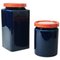Blue and Red Stock Jars from Arabia Finland, 1949-1954, Set of 2 1