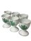 Chinese Bouquet Apponyi Green Porcelain Egg Cups and Shakers from Herend Hungary, Set of 9, Image 4