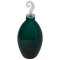Grüne Monofiore Flasche aus Glas von Laura De Santillana für Venini Murano, Italien 1