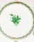 Chinese Bouquet Apponyi Green Porcelain Tray with 6 Plates from Herend, Set of 7 2