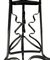 Tavolo Art Nouveau in ferro battuto con vassoio in rame, inizio XX secolo, Immagine 4