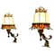 Large Stained Glass Wall Lamps, Set of 2 1