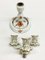 Chinese Bouquet Apponyi Rust Porcelain Candleholders from Herend Hungary, Set of 2 5