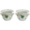 Cache-Pots Bouquet Apponyi en Porcelaine Verte de Herend, Set de 2 1